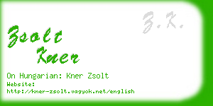 zsolt kner business card